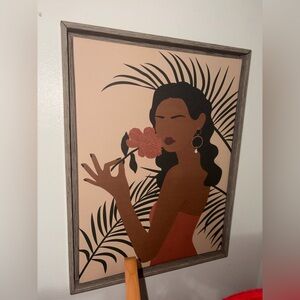 Peach & Terracotta Tropical Woman Art Print
